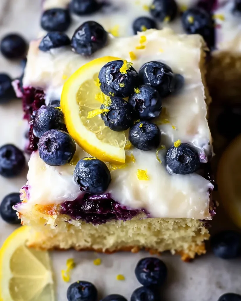 Lemon Blueberry Sheet Cake