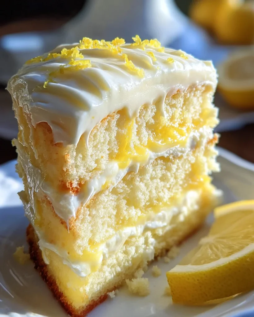 Lemon Velvet Cake with Lemon Cream Cheese Frosting