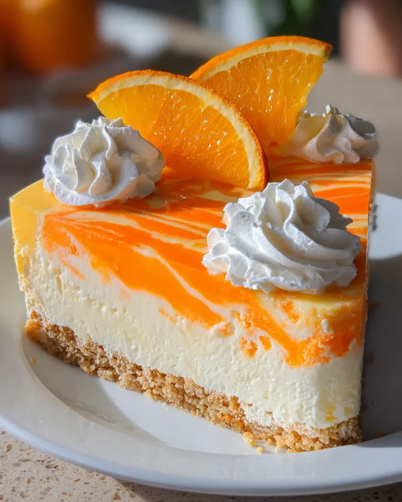 No-Bake Orange Creamsicle Cheesecake