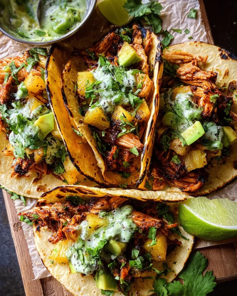 One Pan Chicken & Pineapple Tacos