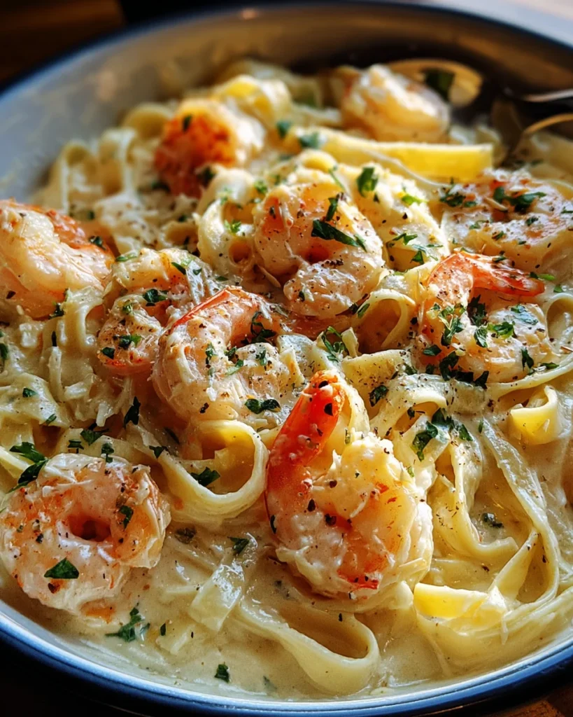 One Pot Shrimp and Crab Alfredo
