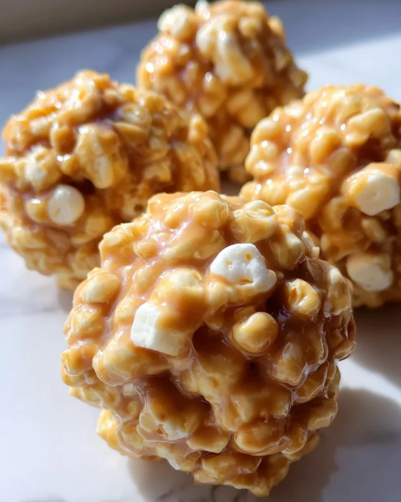Peanut Butter Popcorn Balls