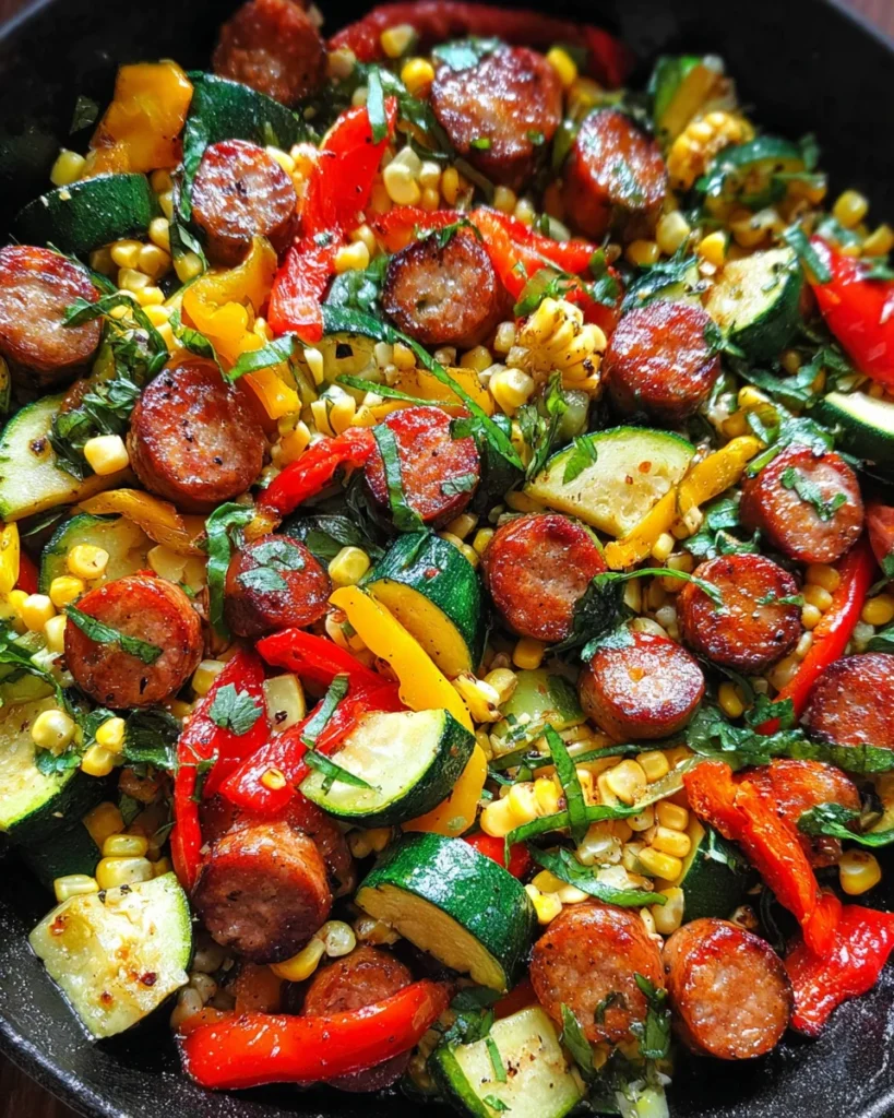 Sausage and Veggies Skillet - 30 Minute, One-Pan Meal