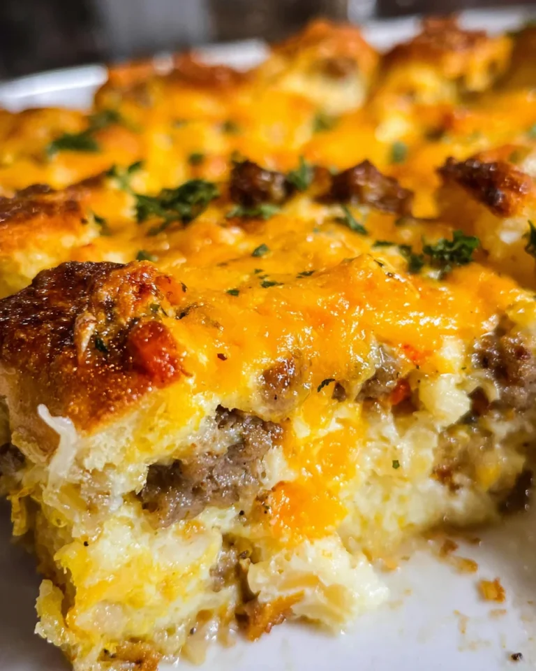 Savory Breakfast Sausage and Cheese Casserole Recipe