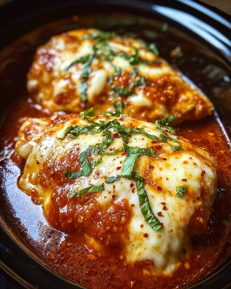Slow Cooker Cheesy Mozzarella Chicken