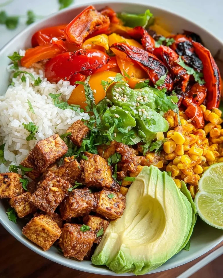 Spicy Baked Tofu Burrito Bowl