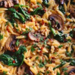 Spinach Mushroom Orzo