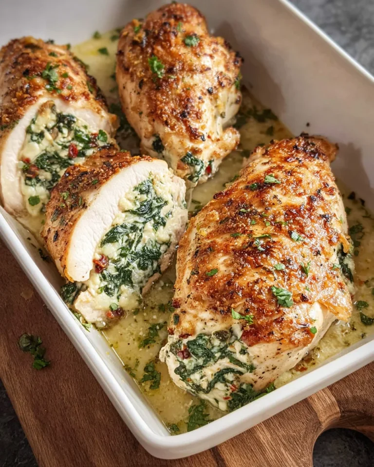 Spinach Stuffed Chicken Fillets