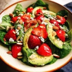 Strawberry Avocado Spinach Salad with Poppyseed Dressing