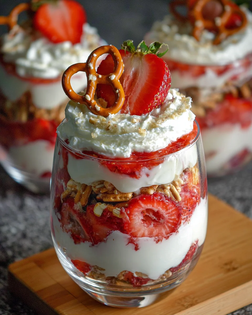 Strawberry Pretzel Salad Parfaits 16 Strawberry