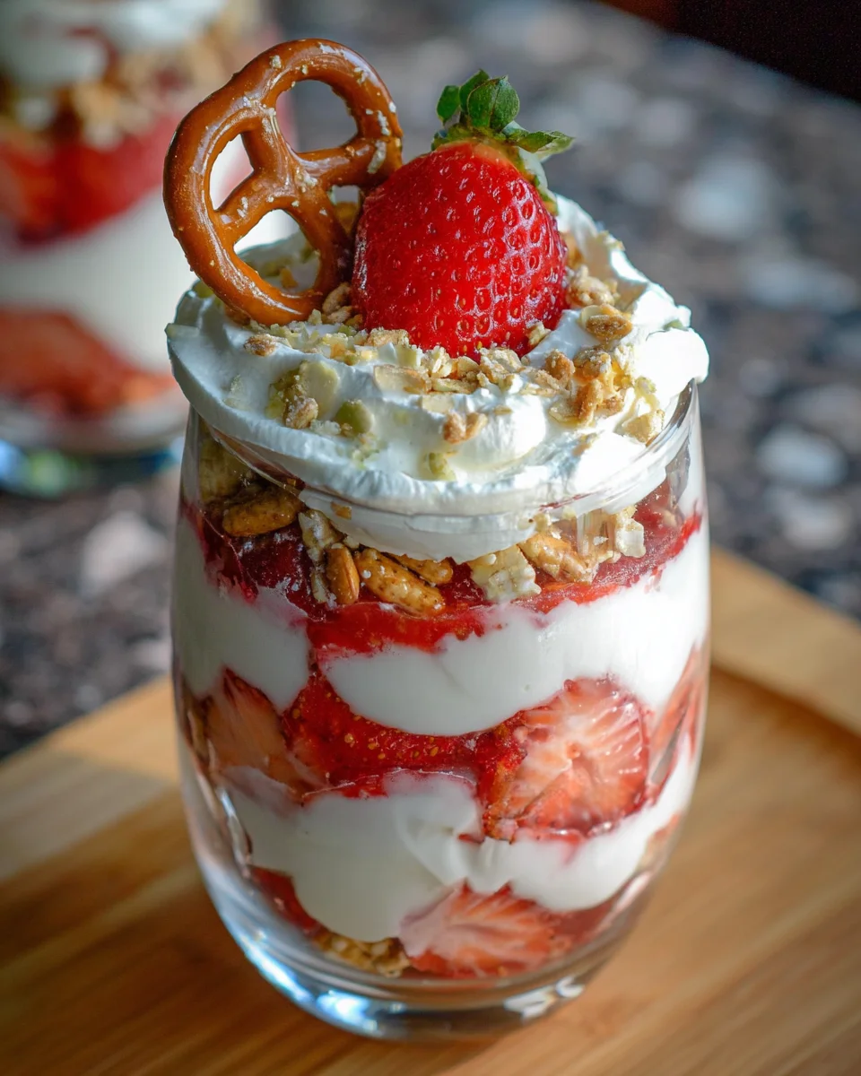 Strawberry Pretzel Salad Parfaits 17 Strawberry
