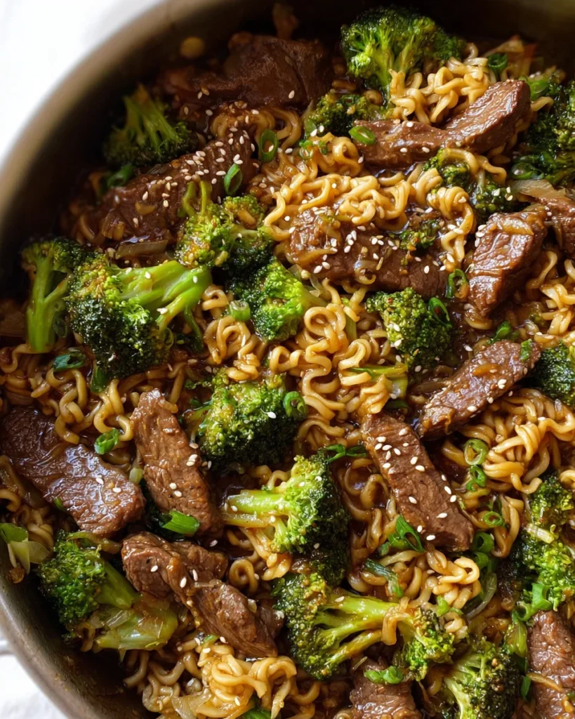 Beef and Broccoli Ramen Stir Fry
