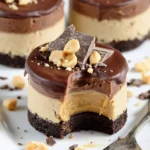 Chocolate Peanut Butter Mini Cheesecakes