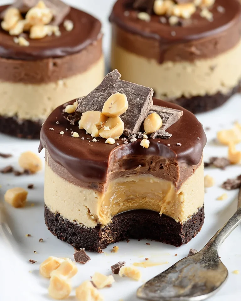 Chocolate Peanut Butter Mini Cheesecakes