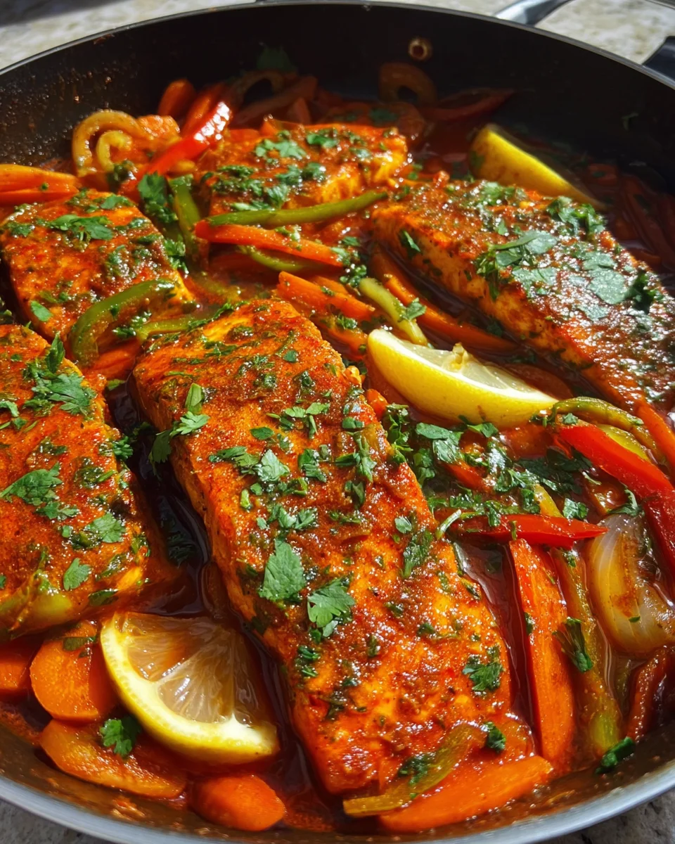 Classic Spicy Moroccan Fish in Rich Sauce