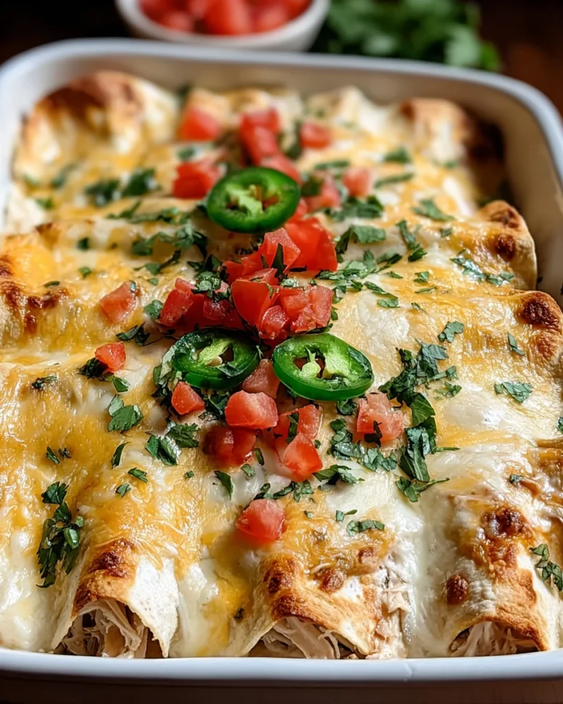 Creamy White Chicken Enchiladas