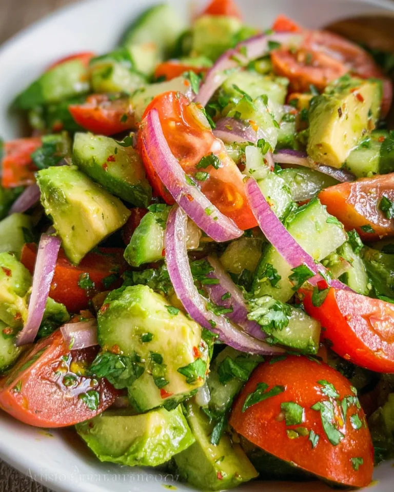 Cucumber Tomato Avocado Salad
