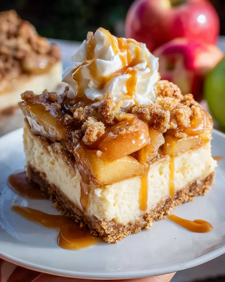 Easy Caramel Apple Cheesecake Bars