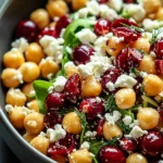 Feta & Cranberry Chickpeas with Lemon Vinaigrette