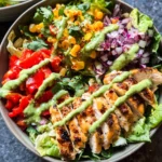 Fiesta Ranch Salad with Salsa Verde Chicken