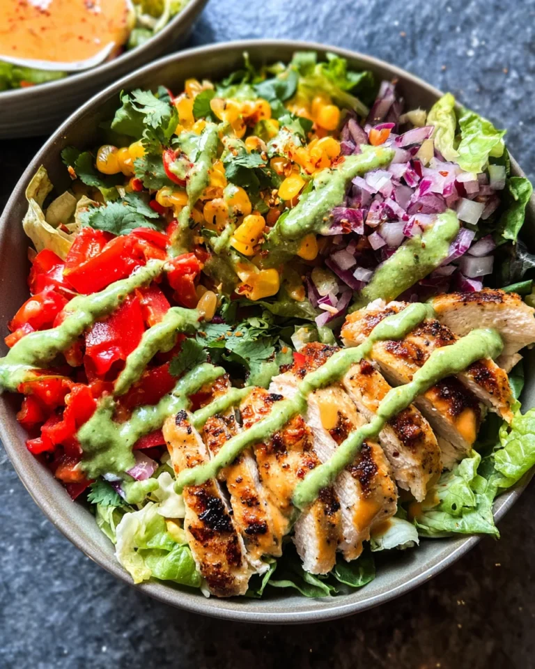 Fiesta Ranch Salad with Salsa Verde Chicken
