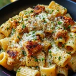 Garlic Butter Chicken with Rigatoni and Parmesan