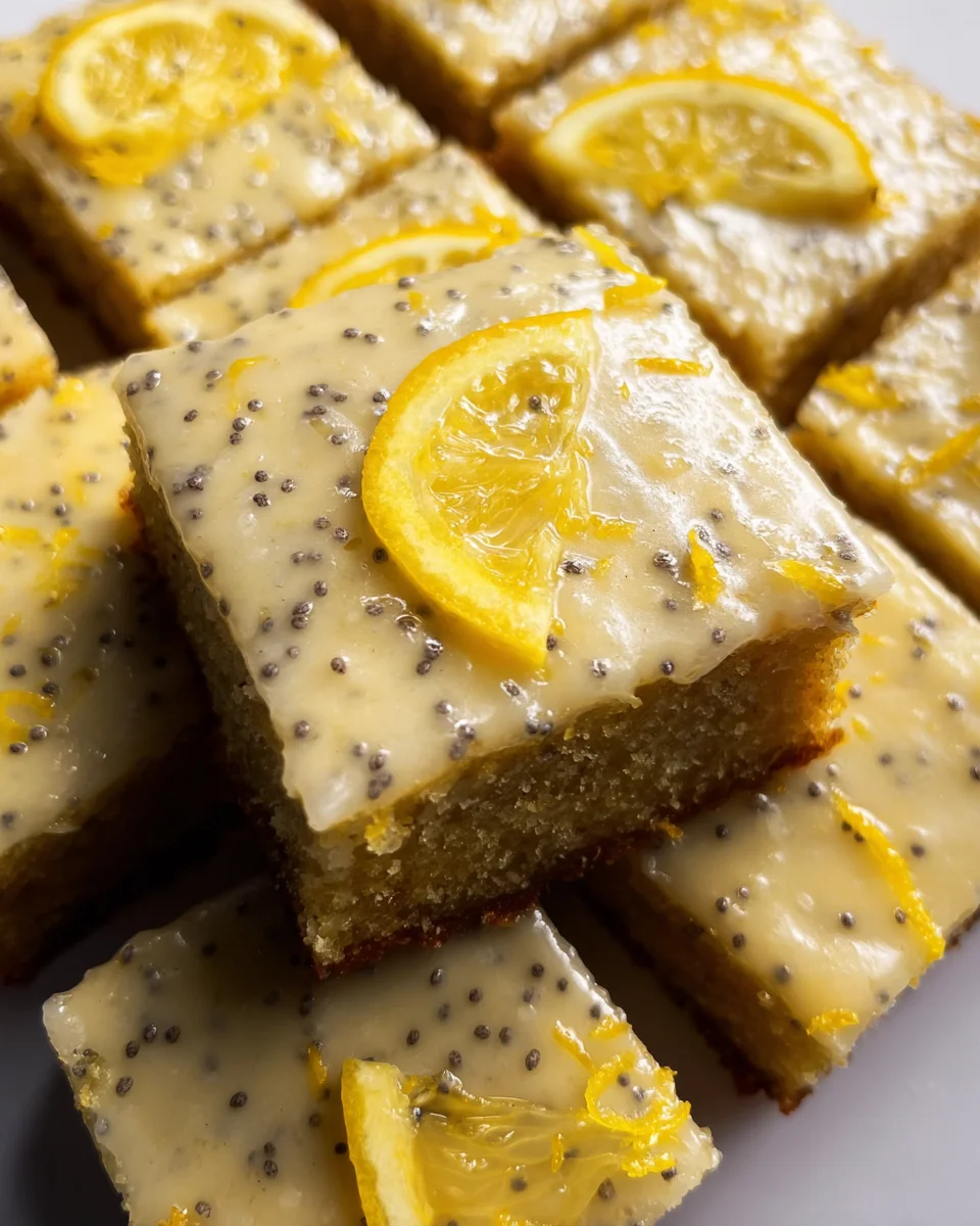 Glazed Lemon Poppy Seed Bars