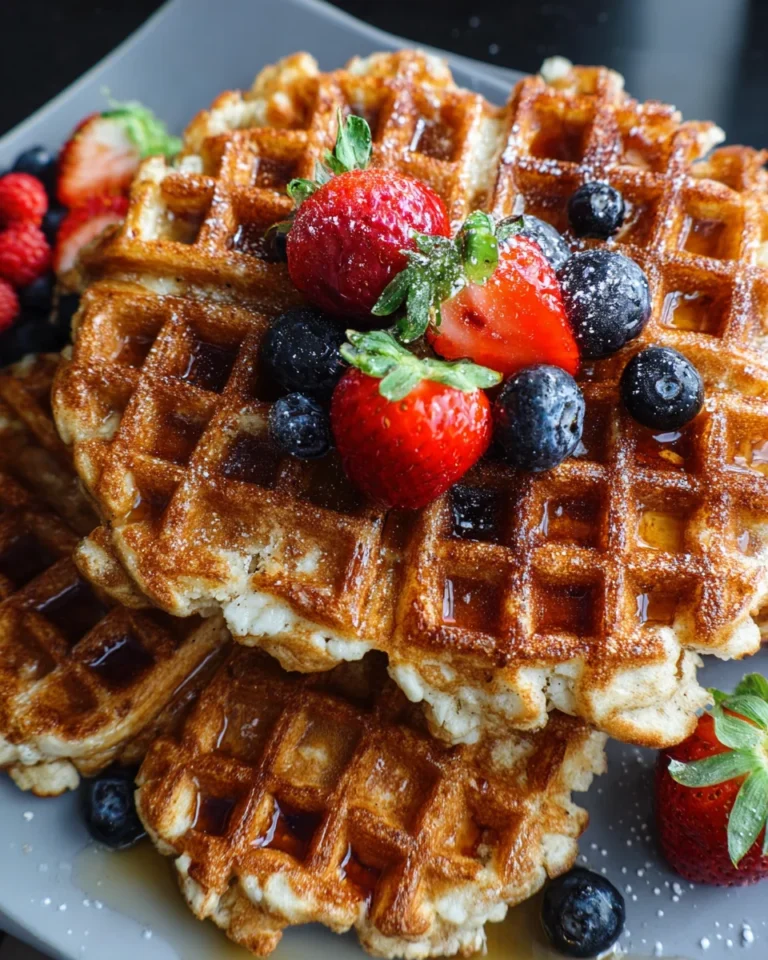 Oatmeal Cottage Cheese Waffles