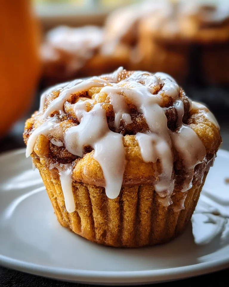 Pumpkin Cinnamon Roll Muffins