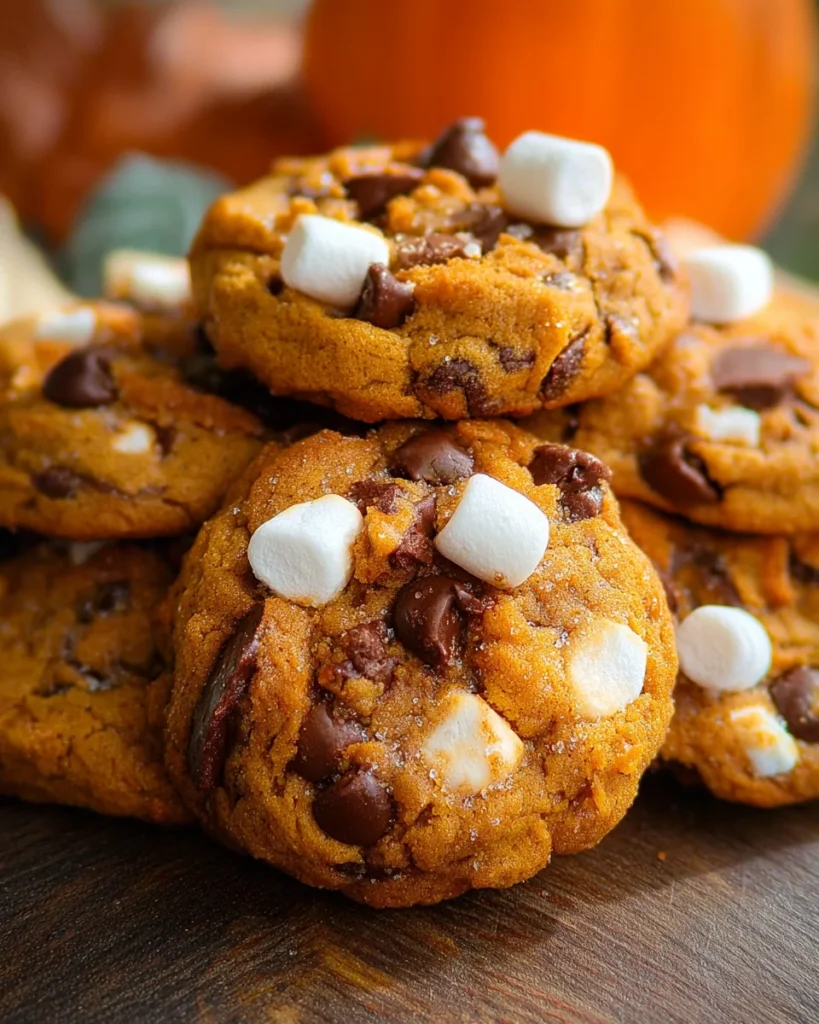 Pumpkin S'mores Cookies