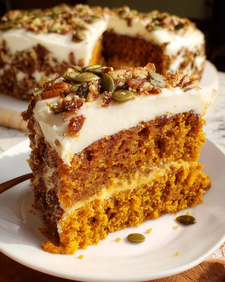 Pumpkin Spice Cake with Brown Sugar Cream Cheese Frosting