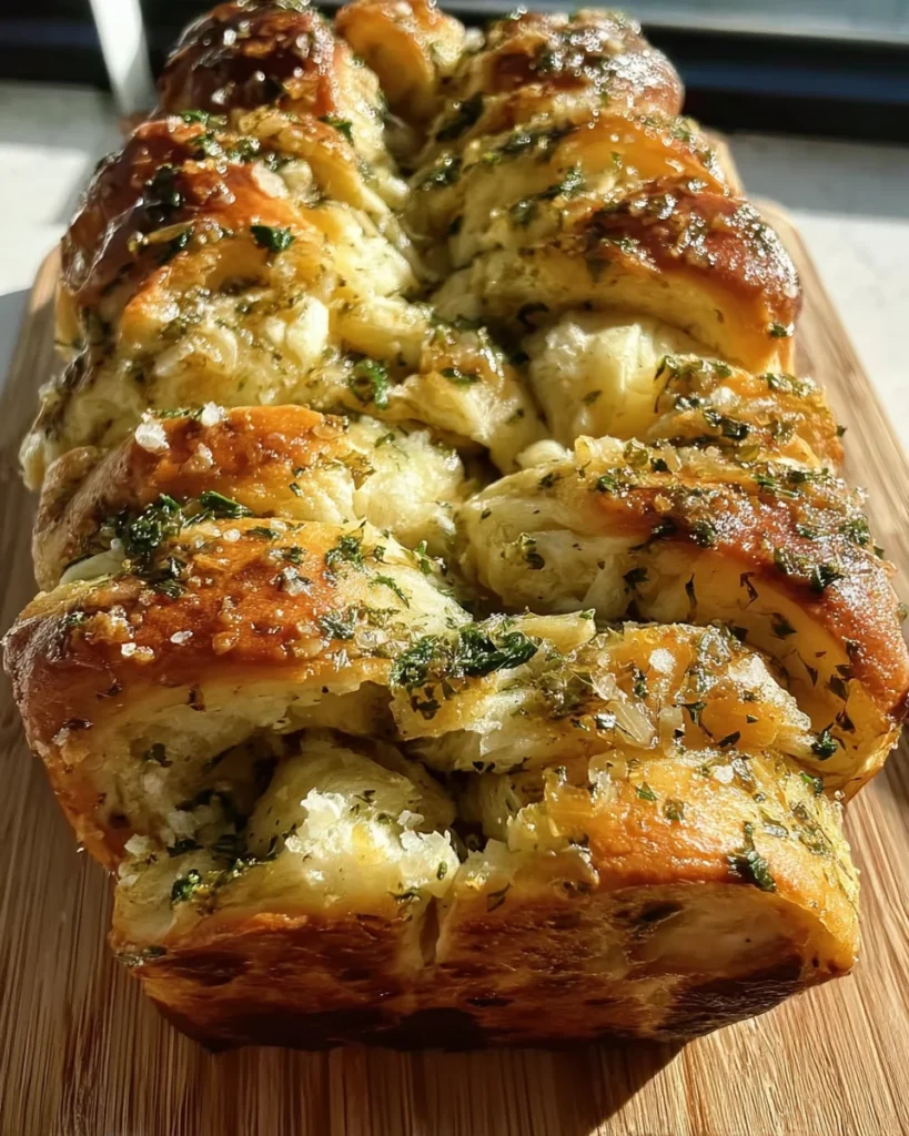 Sourdough Discard Garlic Pull Apart Bread
