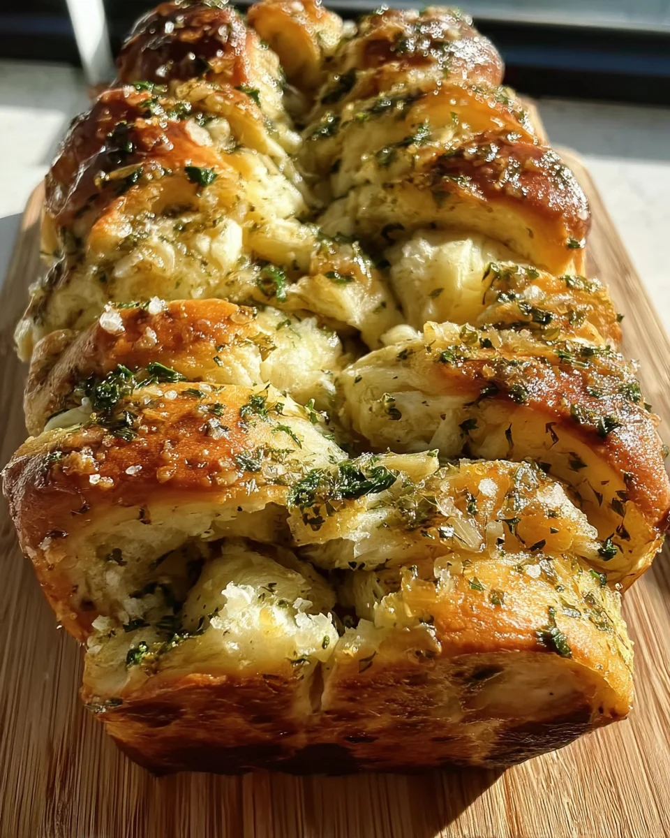 Sourdough Discard Garlic Pull Apart Bread