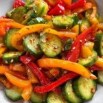 Viral TikTok Cucumber & Bell Pepper Salad