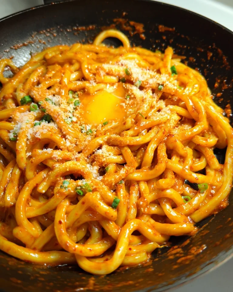 Creamy Gochujang Udon Noodles