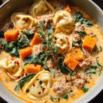 Creamy Sausage Tortellini Soup