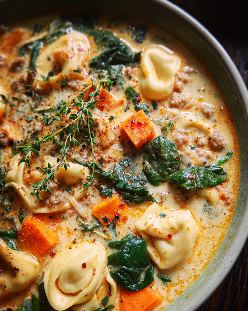 Creamy Sausage Tortellini Soup 24 Creamy