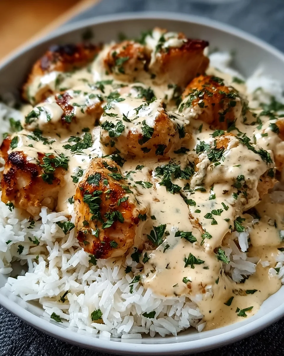 Creamy Smothered Chicken and Rice