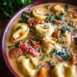 Creamy Tuscan Tortellini Soup