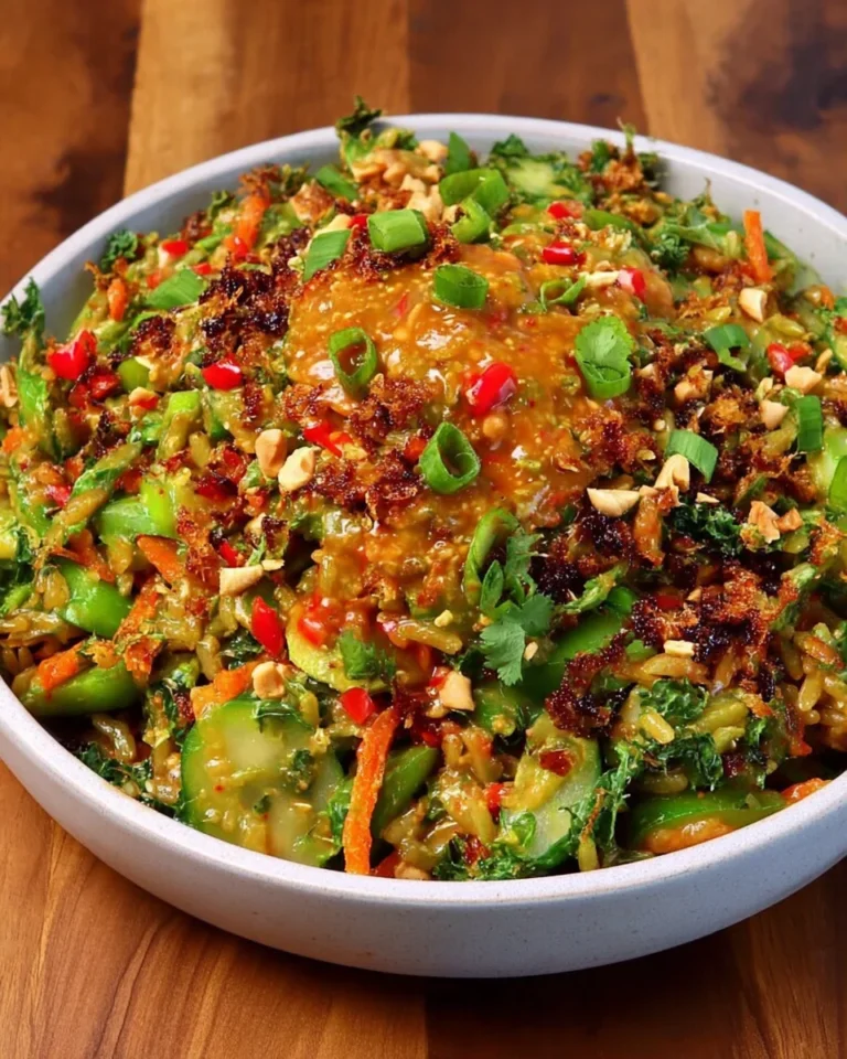 Crispy Rice Salad with Peanut-Chili Dressing