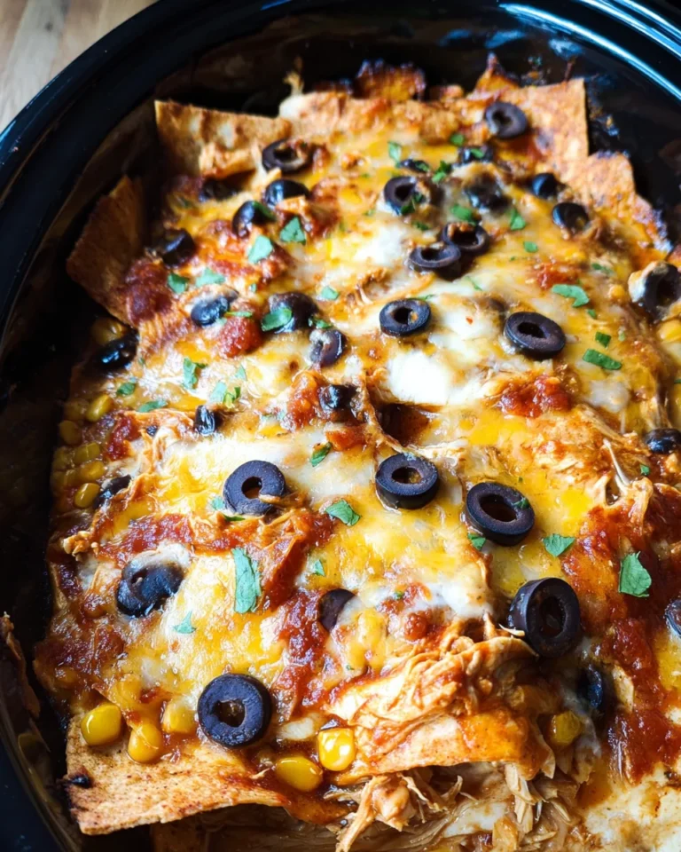 Crockpot Chicken Enchiladas Casserole