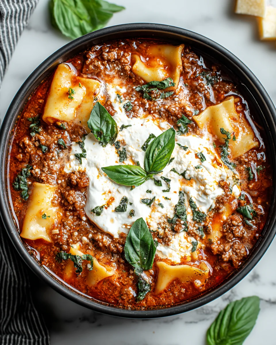 Crockpot Lasagna Soup