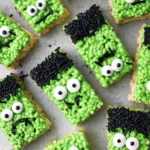 Frankenstein Halloween Rice Krispie Treats