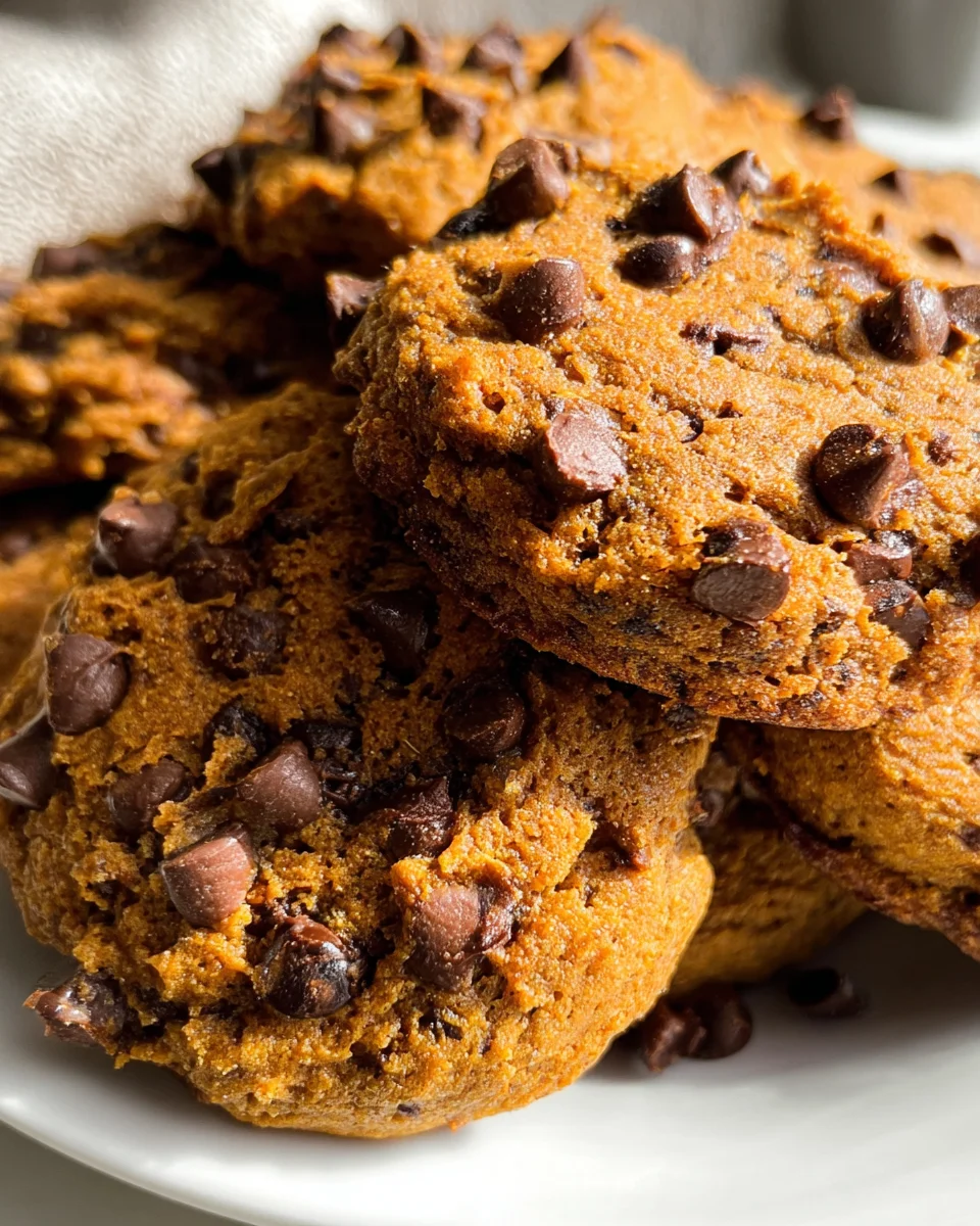Healthy Pumpkin Chocolate Chip Cookies