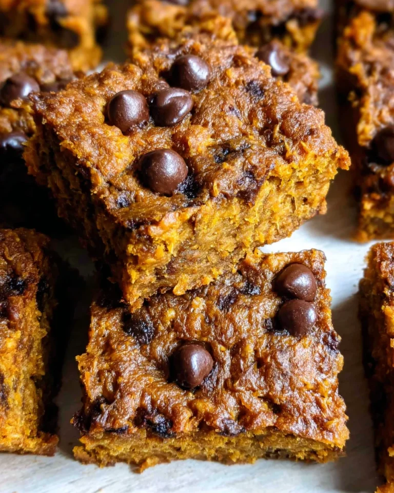 Healthy Pumpkin Oatmeal Bars