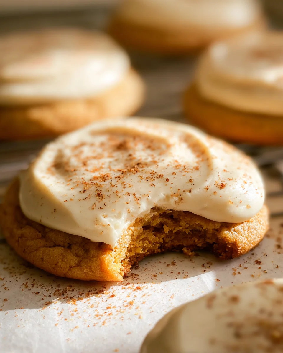 Pumpkin Spice Sugar Cookies with Cream Cheese Frosting