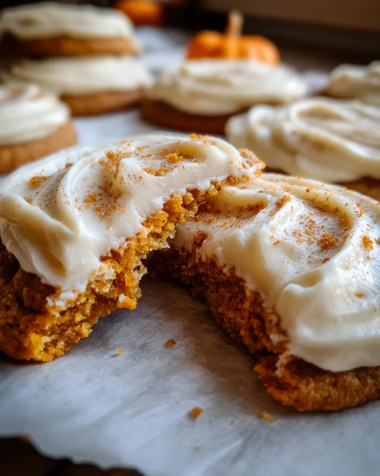 Pumpkin Sugar Cookies with Cream Cheese Frosting