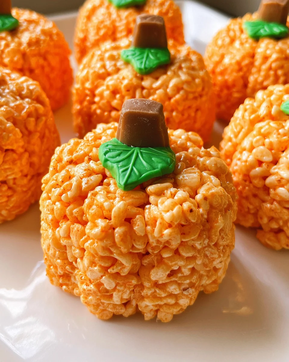 Rice Krispie Pumpkins
