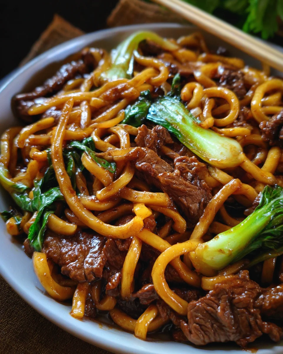 Simple Black Pepper Beef Udon