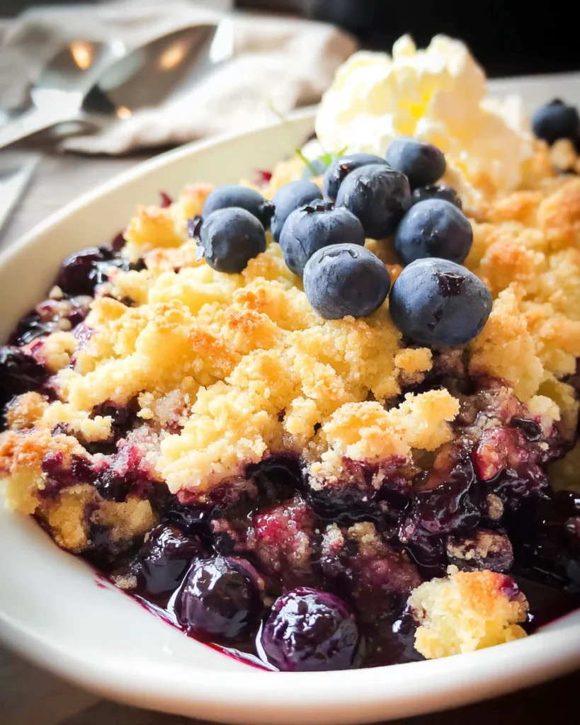 4 Ingredient Blueberry Cobbler